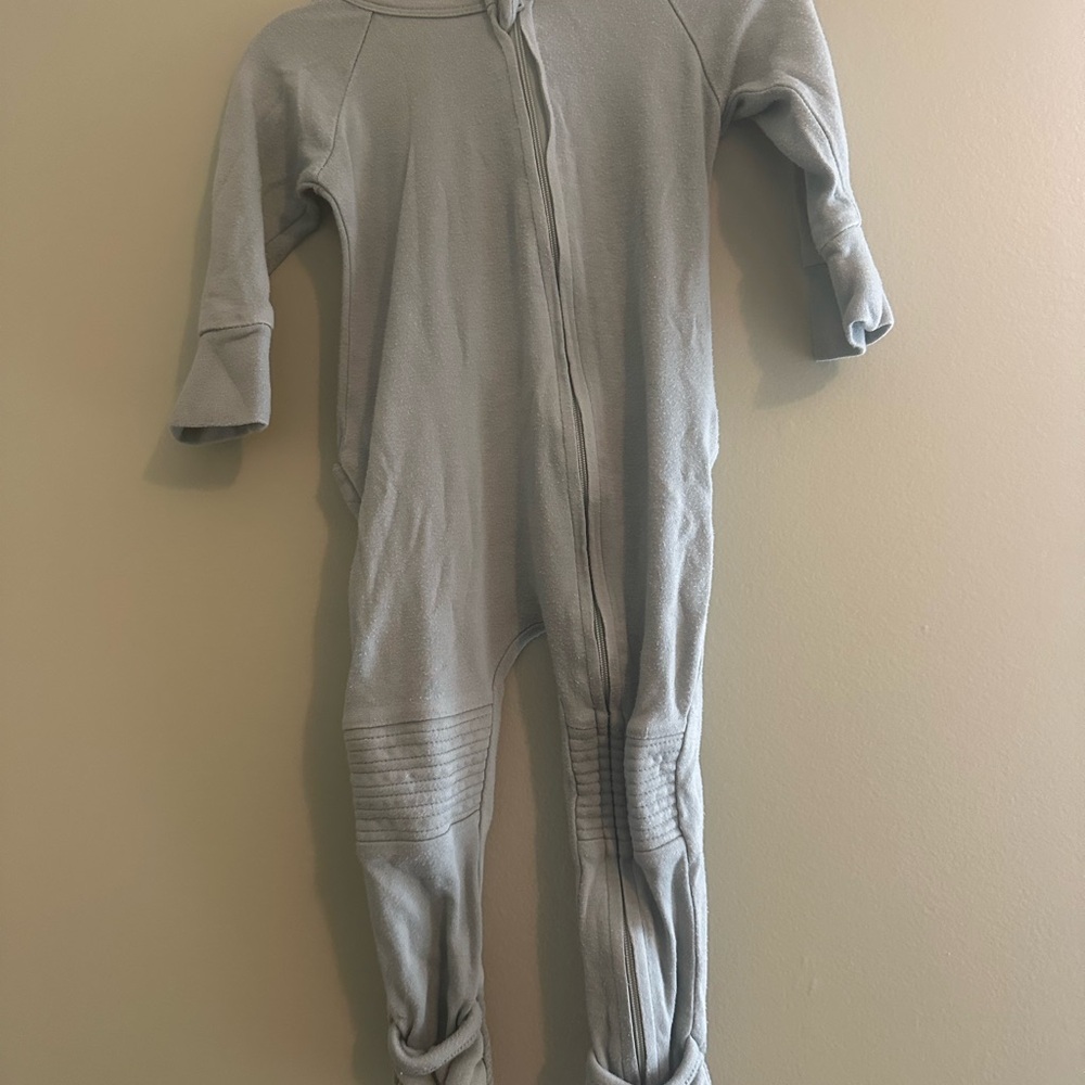 Goumi Blue/Green Kids Zip One-Piece 6-12m